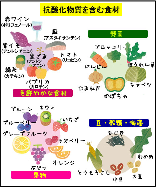 抗酸化物質を含む食品画像